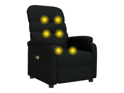 vidaxl Poltrona de massagens elétrica tecido^ Poltrona