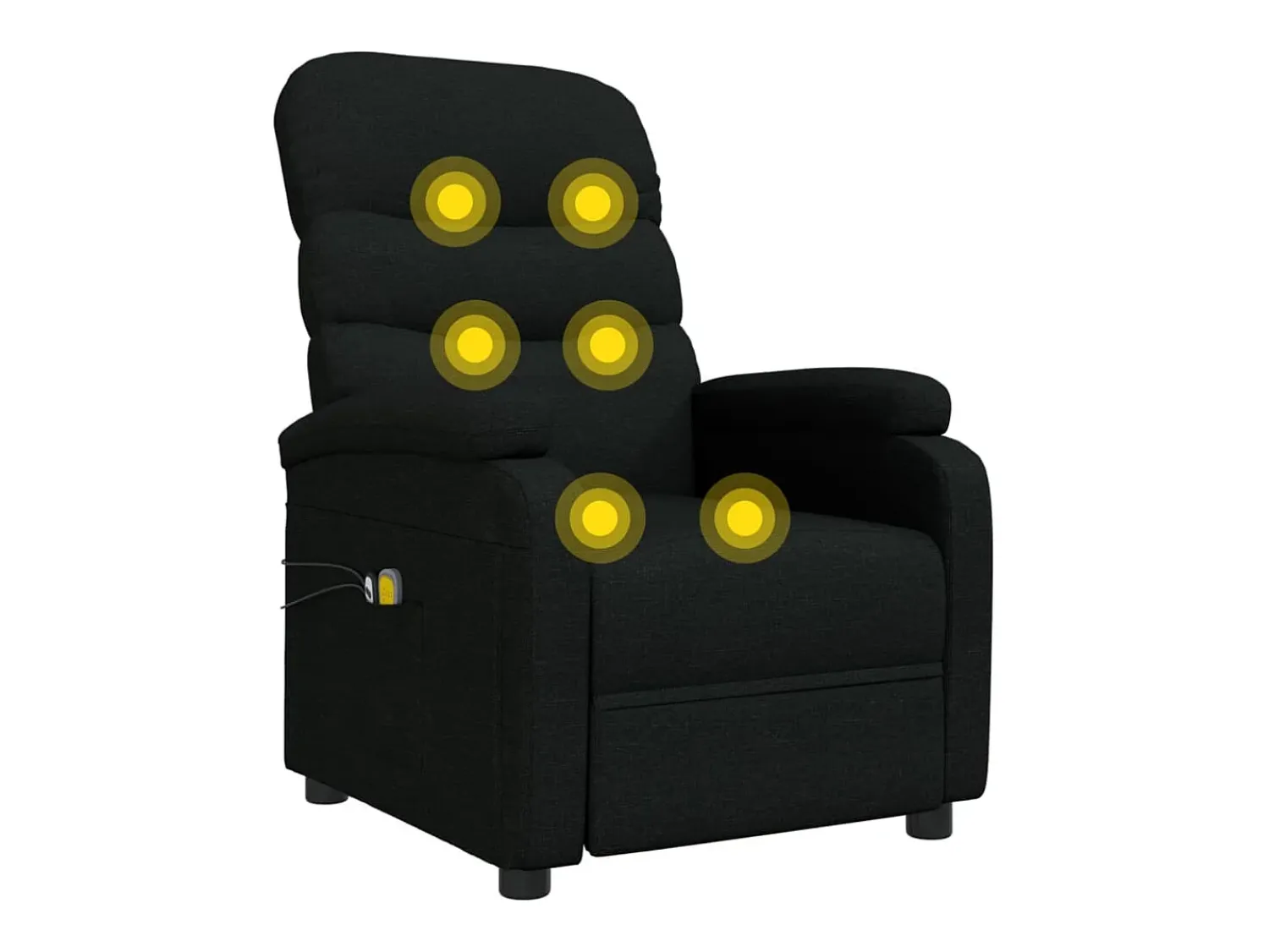 vidaxl Poltrona de massagens elétrica tecido^ Poltrona