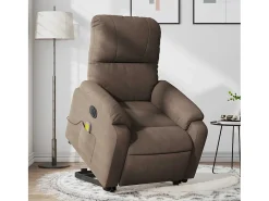 Poltrona* Poltrona de massagens elétrica elevatória microfibra SHL804887 Castanho