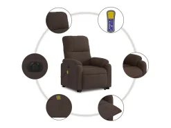 Poltrona* Poltrona de massagens elétrica elevatória microfibra SHL804887 Castanho