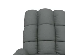 vidaxl Poltrona de massagens elétrica tecido cinza-escuro^ Poltrona