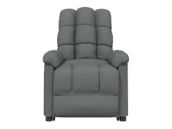 vidaxl Poltrona de massagens elétrica tecido cinza-escuro^ Poltrona