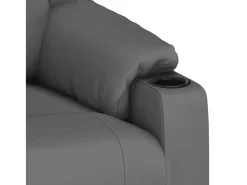 Poltrona|vidaxl Poltrona de massagens elétrica couro artificial Cinzento