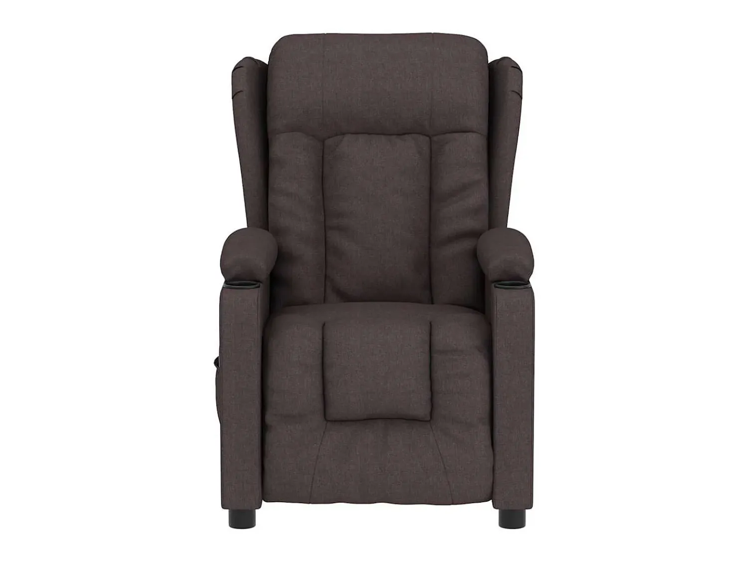 Poltrona*vidaxl Poltrona de massagens elétrica tecido -escuro Castanho