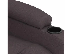 Poltrona*vidaxl Poltrona de massagens elétrica tecido -escuro Castanho