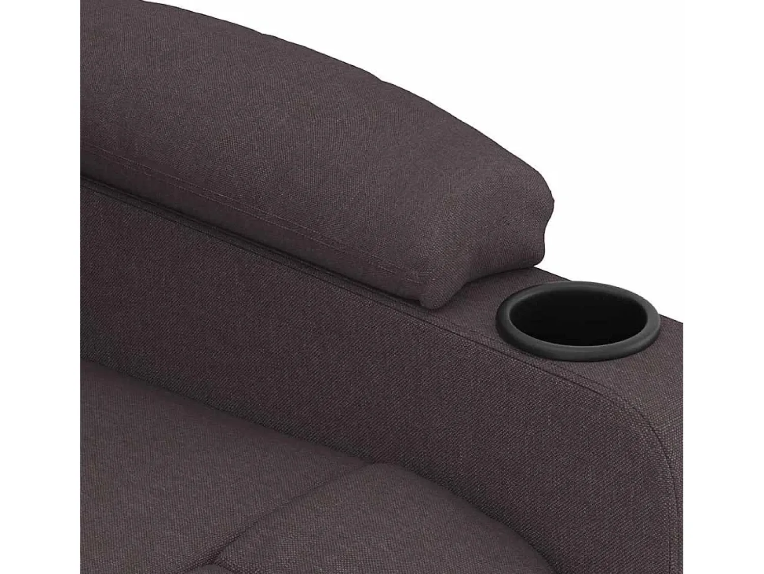 Poltrona*vidaxl Poltrona de massagens elétrica tecido -escuro Castanho