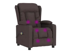 Poltrona*vidaxl Poltrona de massagens elétrica tecido -escuro Castanho