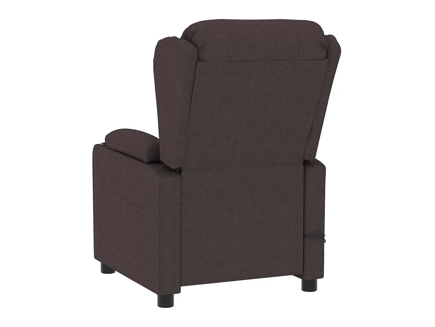 Poltrona*vidaxl Poltrona de massagens elétrica tecido -escuro Castanho