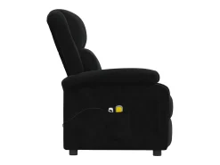 Hot vidaxl Poltrona de massagens elétrica veludo Preto