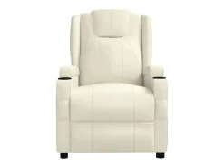 vidaxl Poltrona de massagens elétrica couro artificial^ Poltrona