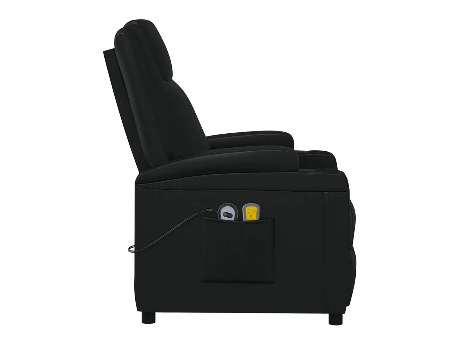 Discount vidaxl Poltrona de massagens elétrica couro artificial Preto