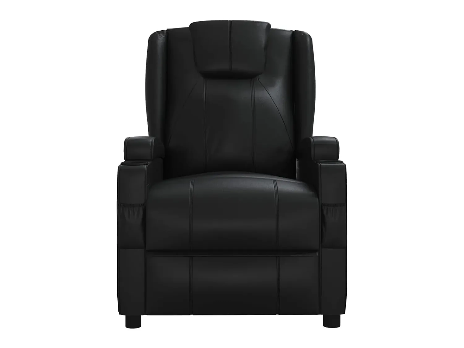 Discount vidaxl Poltrona de massagens elétrica couro artificial Preto