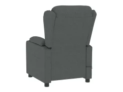 Outlet vidaxl Poltrona de massagens elétrica tecido cinza-escuro Cinzento