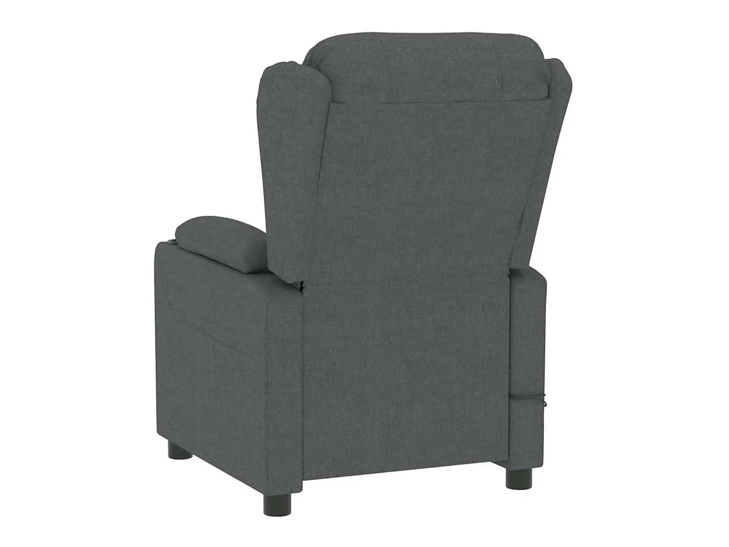 Outlet vidaxl Poltrona de massagens elétrica tecido cinza-escuro Cinzento