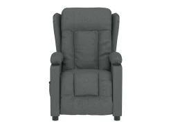 Outlet vidaxl Poltrona de massagens elétrica tecido cinza-escuro Cinzento