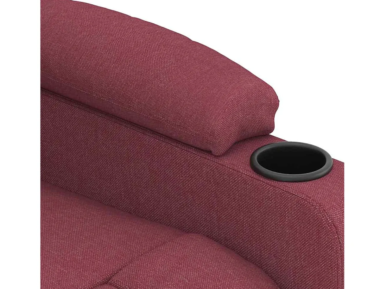 Poltrona*vidaxl Poltrona de massagens elétrica reclinável tecido tinto Vermelho
