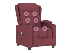 Poltrona*vidaxl Poltrona de massagens elétrica reclinável tecido tinto Vermelho