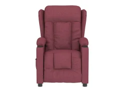 Poltrona*vidaxl Poltrona de massagens elétrica reclinável tecido tinto Vermelho
