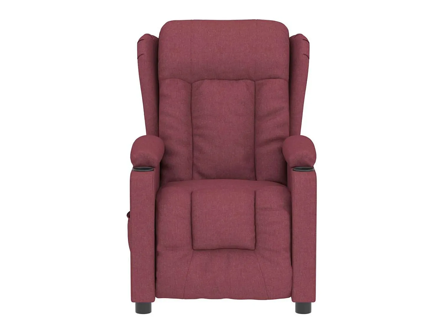 Poltrona*vidaxl Poltrona de massagens elétrica reclinável tecido tinto Vermelho