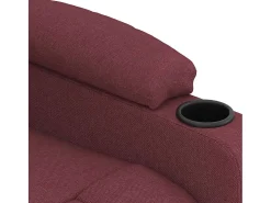 vidaxl Poltrona de massagens elétrica reclinável tecido tinto^ Poltrona