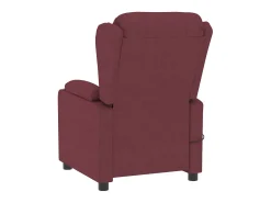 vidaxl Poltrona de massagens elétrica reclinável tecido tinto^ Poltrona