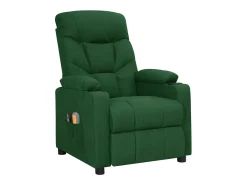 Poltrona|vidaxl Poltrona de massagens elétrica tecido -escuro Verde