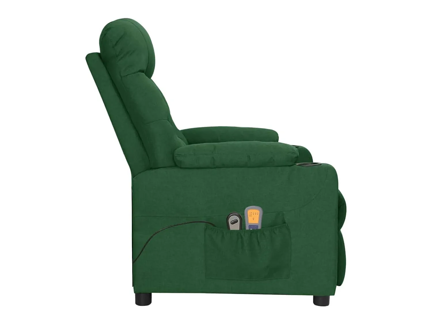 Poltrona|vidaxl Poltrona de massagens elétrica tecido -escuro Verde