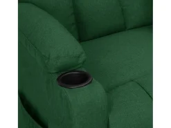 Poltrona|vidaxl Poltrona de massagens elétrica tecido -escuro Verde