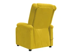 Poltrona|vidaxl Poltrona de massagens elétrica veludo Amarelo