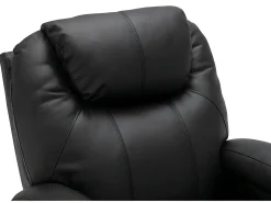 Best Vente-unique Poltrona de massagens em pele sintética - - SILVANO - Pulsos e vibrações Preto