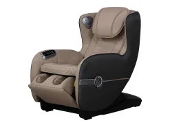 Vente-unique Poltrona de massagens KASOU em pele sintética com sistema de gravidade zero - Bluetooth e LEDs - Bege^ Poltrona