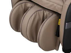 Vente-unique Poltrona de massagens KASOU em pele sintética com sistema de gravidade zero - Bluetooth e LEDs - Bege^ Poltrona
