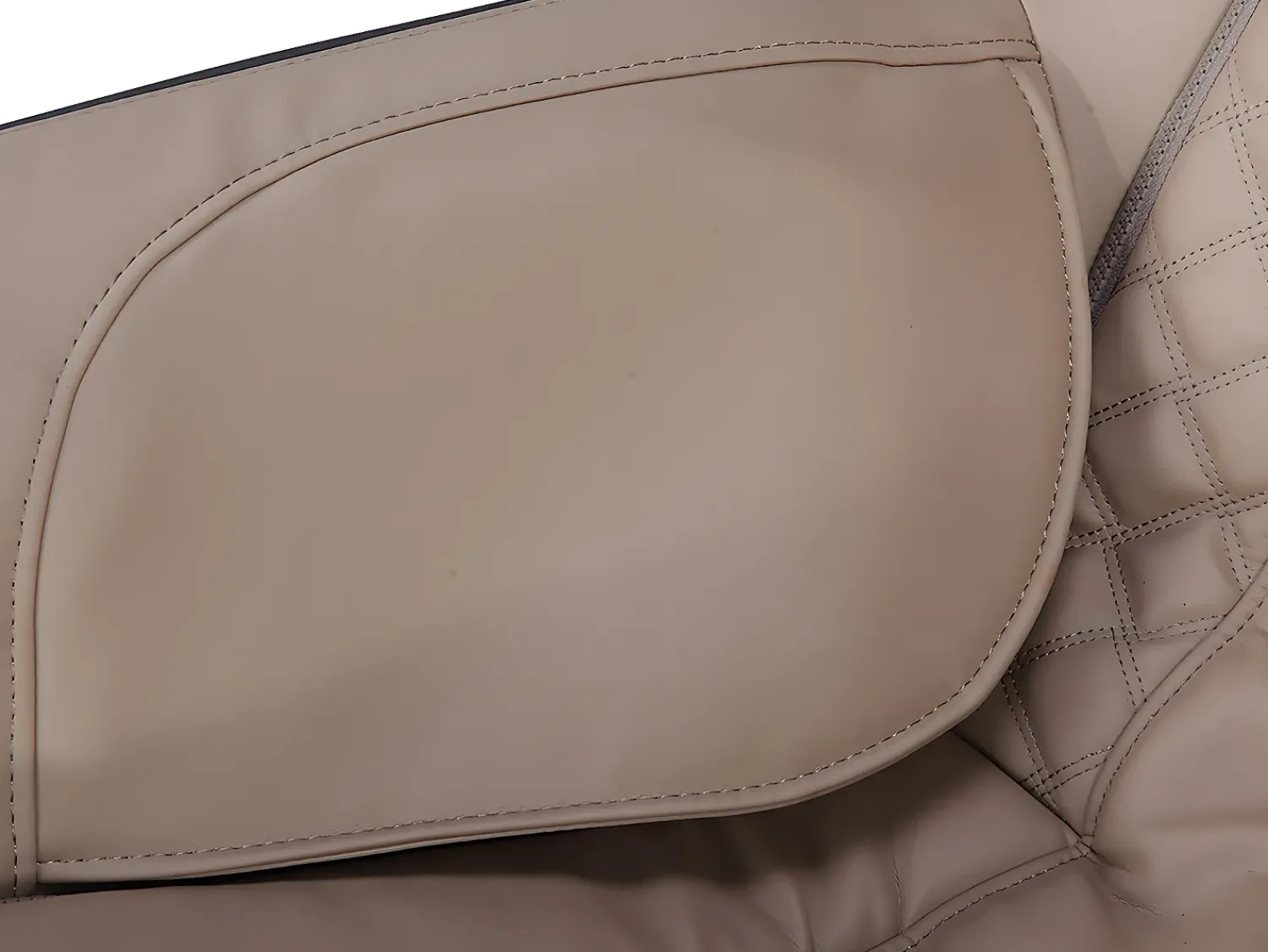 Vente-unique Poltrona de massagens KASOU em pele sintética com sistema de gravidade zero - Bluetooth e LEDs - Bege^ Poltrona