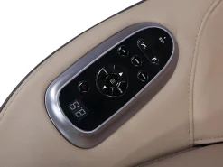 Vente-unique Poltrona de massagens KASOU em pele sintética com sistema de gravidade zero - Bluetooth e LEDs - Bege^ Poltrona