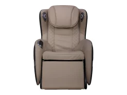 Vente-unique Poltrona de massagens KASOU em pele sintética com sistema de gravidade zero - Bluetooth e LEDs - Bege^ Poltrona