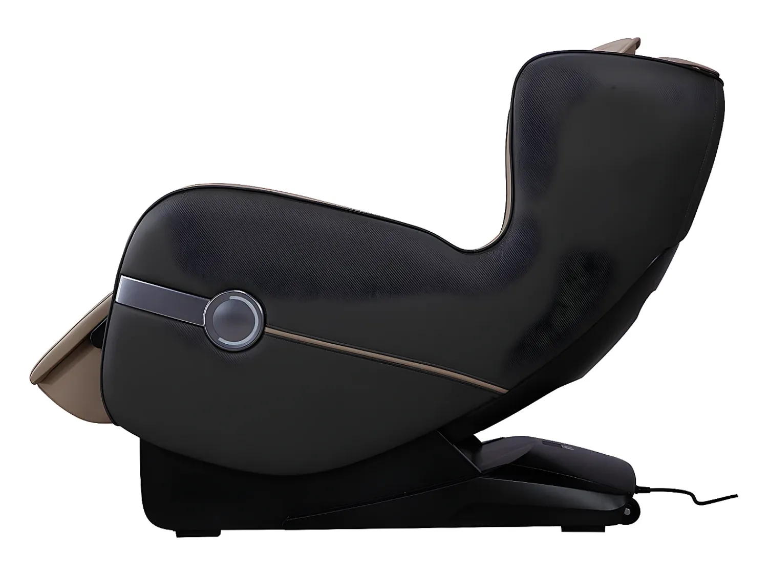 Vente-unique Poltrona de massagens KASOU em pele sintética com sistema de gravidade zero - Bluetooth e LEDs - Bege^ Poltrona