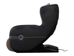 Vente-unique Poltrona de massagens KASOU em pele sintética com sistema de gravidade zero - Bluetooth e LEDs - Bege^ Poltrona