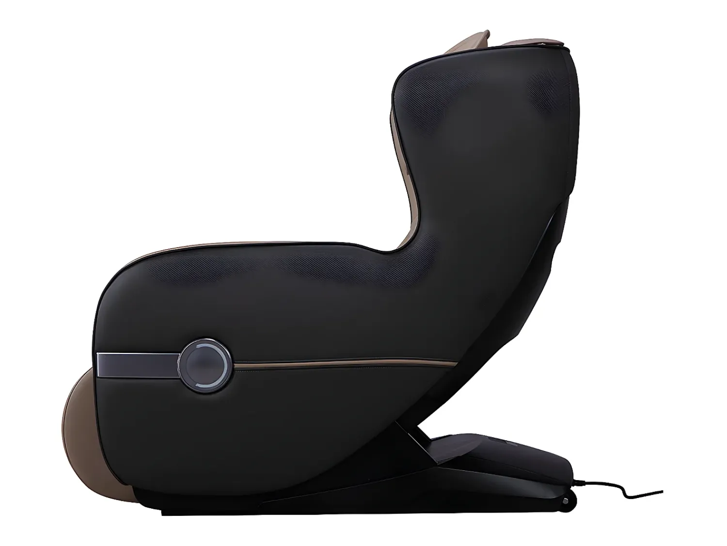 Vente-unique Poltrona de massagens KASOU em pele sintética com sistema de gravidade zero - Bluetooth e LEDs - Bege^ Poltrona