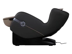 Vente-unique Poltrona de massagens KASOU em pele sintética com sistema de gravidade zero - Bluetooth e LEDs - Bege^ Poltrona