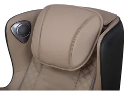 Vente-unique Poltrona de massagens KASOU em pele sintética com sistema de gravidade zero - Bluetooth e LEDs - Bege^ Poltrona