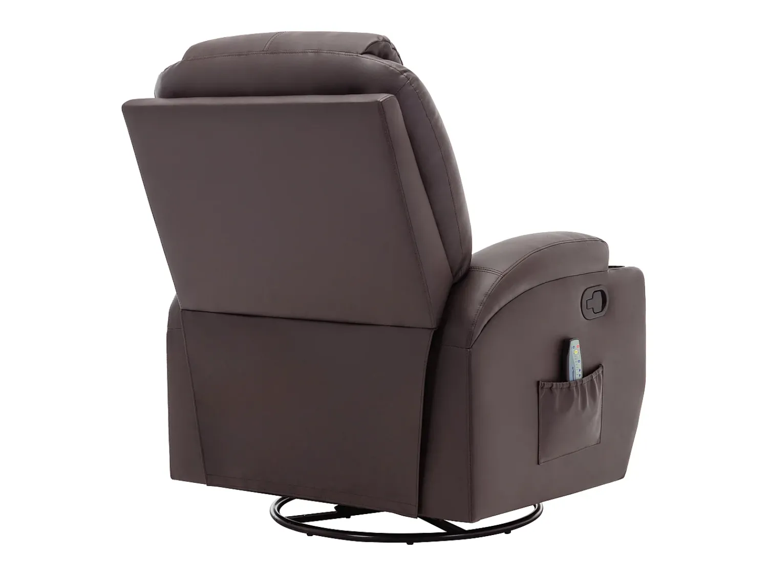 Best Vente-unique Poltrona de massagens pele sintética , toques e vibrações - SILVANO Castanho