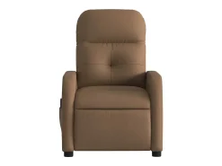 New Poltrona de massagens reclinável elétrica tecido SHL975861 Castanho