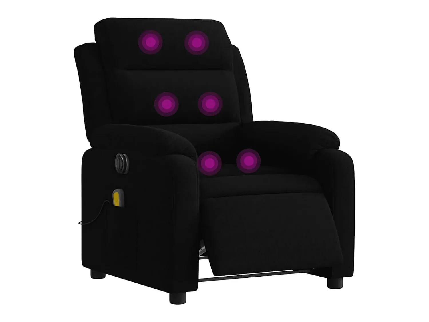 Poltrona| Poltrona de massagens reclinável elétrica veludo SHL556624 Preto