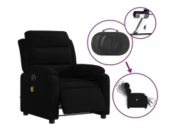Poltrona| Poltrona de massagens reclinável elétrica veludo SHL556624 Preto