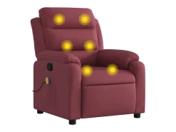Poltrona* Poltrona de massagens reclinável tecido tinto PT850059 Vermelho