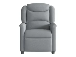 Poltrona de massagens reclinável elétrica tecido -claro SHL94656^ Poltrona