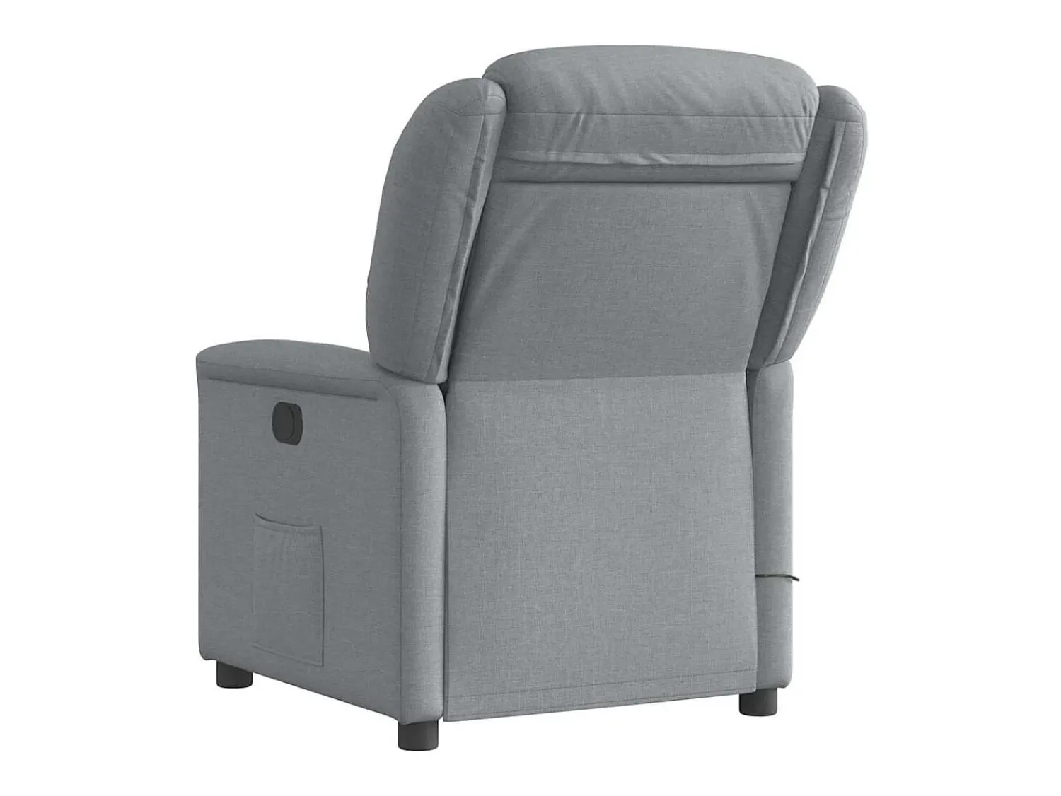 Poltrona de massagens reclinável elétrica tecido -claro SHL94656^ Poltrona