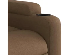 Online vidaxl Poltrona de massagens reclinável elétrica tecido Castanho