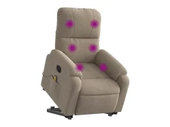 Hot Poltrona de massagens reclinável microfibra cinza-acastanhado SHL497614 Taupe