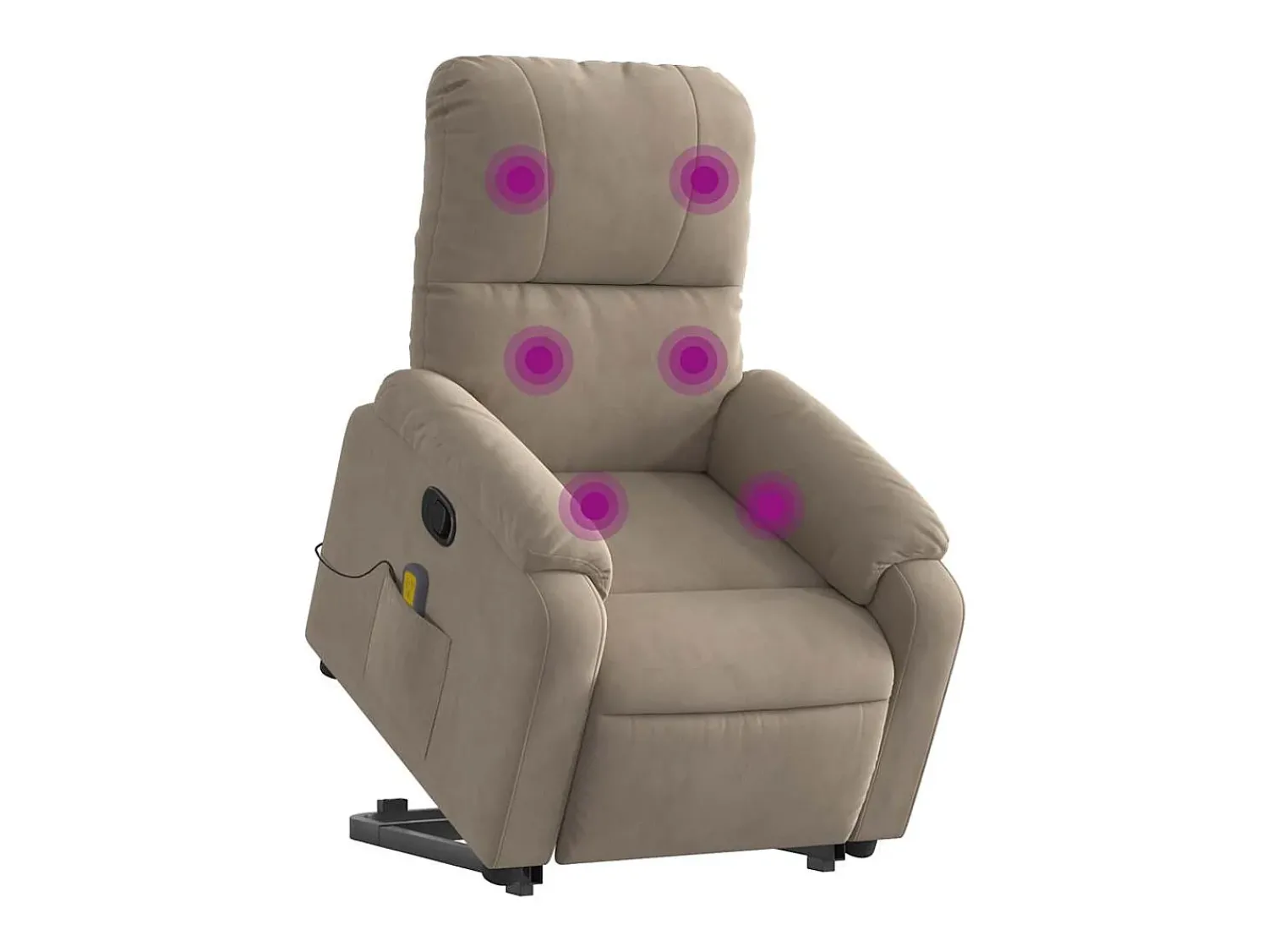 Hot Poltrona de massagens reclinável microfibra cinza-acastanhado SHL497614 Taupe
